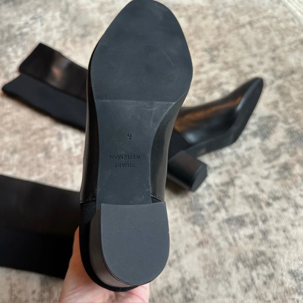 Stuart Weitzman City Block Boot Nappa Leather Over The Knee Boot In Black Size 6 - Picture 6 of 9